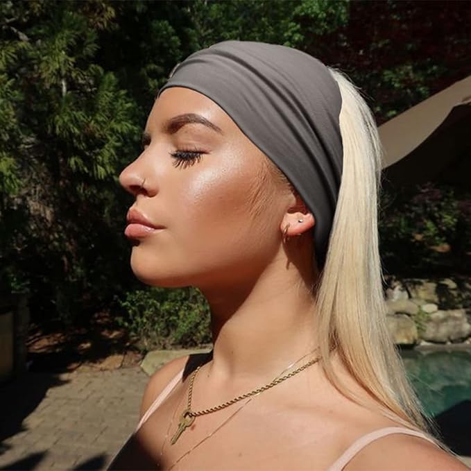 DRESHOW 6 Pack Extra Wide Headbands for Women Large Turban Headband Boho Head Wrap Elastic Hairbands Hair Twisted Knot Hair Accessories