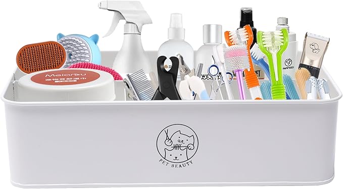 Dog Cat Grooming Supplies Organizer, Pet Grooming Tote Bag Perfect for Dog Hair Vacuum & Grooming Tool Kit Accessories,Multi-Functional Pet Organizers and Storage for Home, Travel