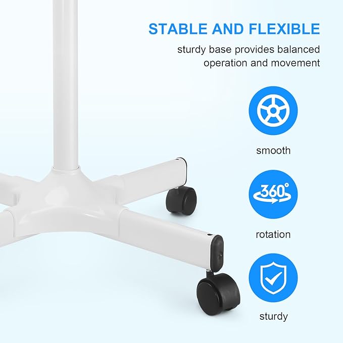 Professional Facial Steamer, Vaporizador Facial Steamer for Esthetician, Face Steamer on Wheels, Rocker Arm/Preheat/Hot Mist Adjustment/Timer Function, Facial Steamers for Home Salon Spa Skin Cleaning