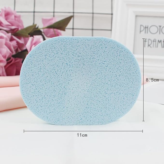 10 Pcs Facial Cleanning Sponges Oval Makeup Removal Cleanning Pad Powder Puff for Face Cleansing,Makeup Removal and Exfoliating