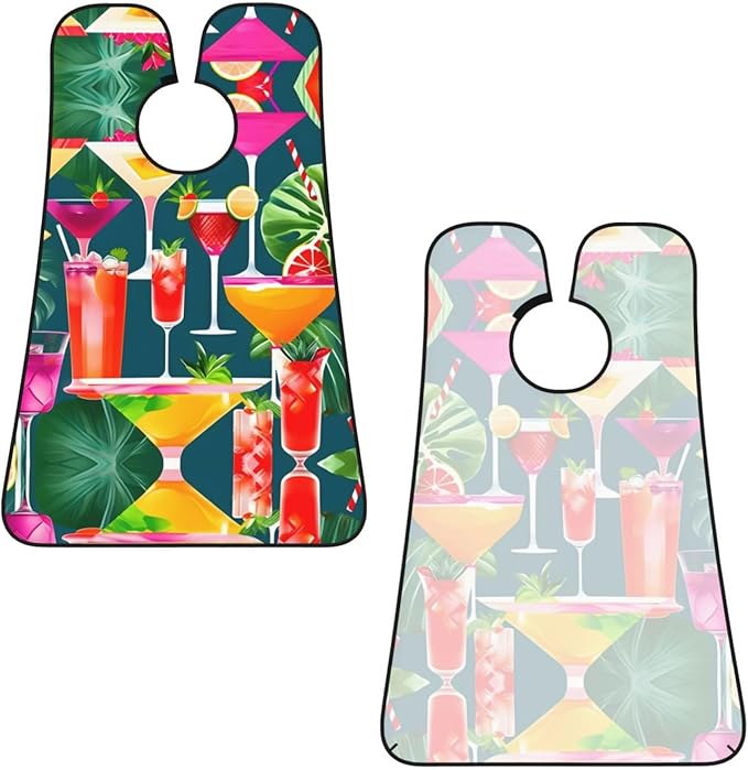 Tropical Fruit Pineapple Print Beard Bib Shaving Apron, Beard Hair Trimming Cape Gift For Dad