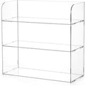 Jusalpha 3 Tier Clear Acrylic Organizer Shelf for Cosmetic Perfume Skincare Makeup Toy Spices Standing Tabletop Vanity Tray Shelf Multifunctional Sturdy Display Showcase (12''x 4''x 12'')…
