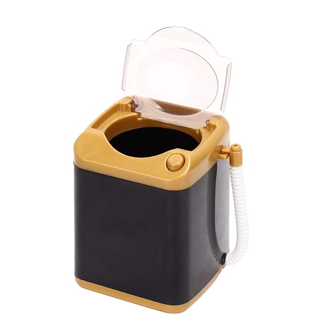 Sonew Cosmetic Tool Cleansing Machine, Electric Mini Washing Machine, Mini Makeup Tool Blensh Children Toy Gift(gold)