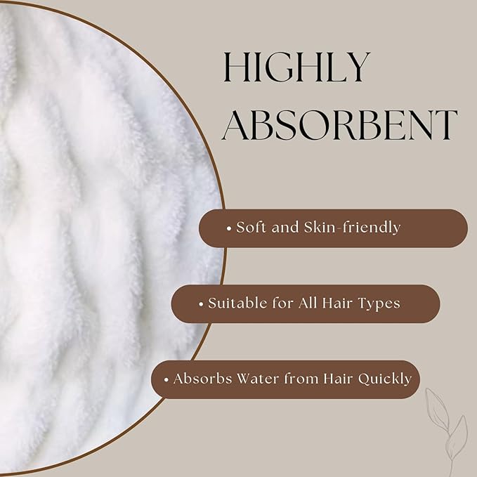 Microfiber Hair Towel Wrap for Kids, Panda Dry Hair Cap Suck Water, Absorbent Quick Girls Boys Hair Drying Towel, Lightweight Bouncy Hat Headscarf for Wet Hair
