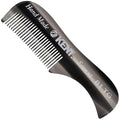 KENT A 81T Graphite X-Small Men's Beard Mustache Pocket Comb, Fine Toothed for Facial Hair Grooming and Styling. Hand-Made of Quality Cellulose Acetate, Saw-cut Hand Polished. Made in England