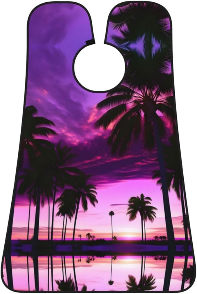 Pansy Perfection Print Beard Bib Shaving Apron, Beard Hair Trimming Cape Gift For Dad