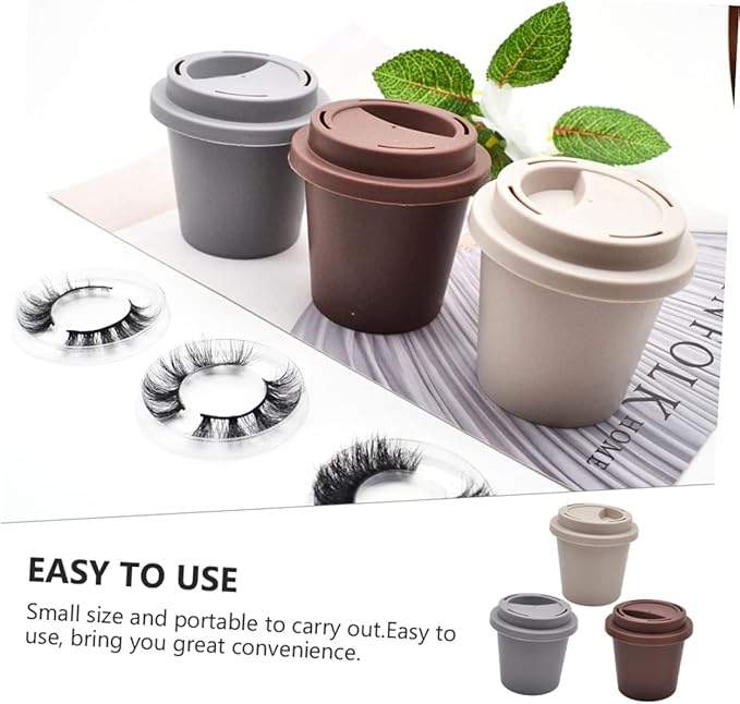 GALPADA 3pcs Eyelash Storage Box Lash Holders Female Eyelash Organizer Packing Case for False Travel-Friendly Makeup Storage