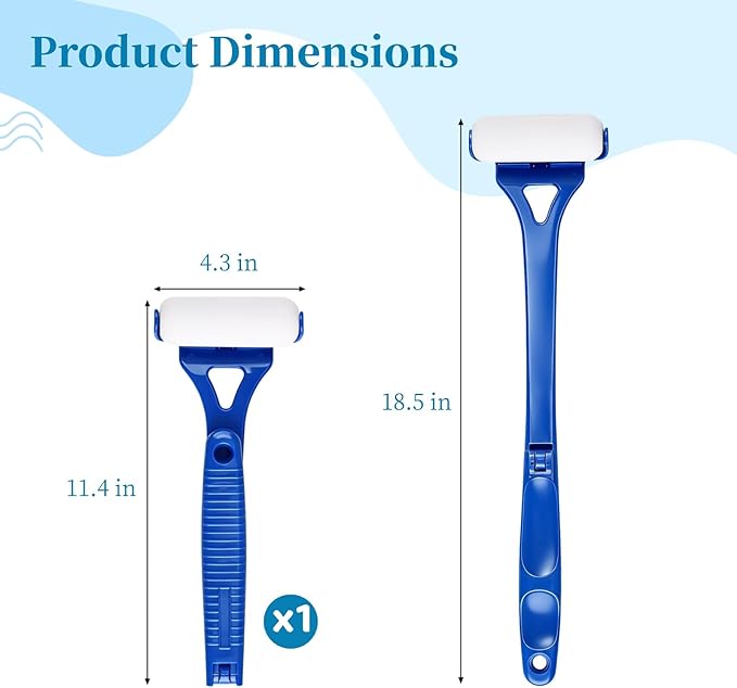 Back Lotion Applicator, 18.5 in Long Handle Body Lotion Applicator for Back with Detachable Sponge, Easy Reach Lotion Applicator for Elderly, Apply Self Tanner, Sunscreen