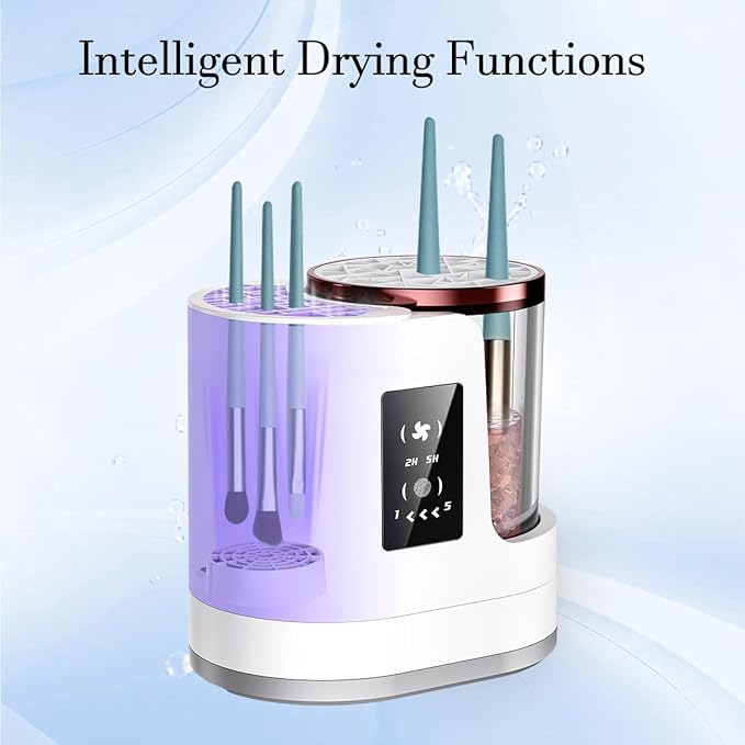 3 in 1 Electric Makeup Brush Cleaner & Dryer Machine Automatic Cosmetic Brush Washer for All Size Portable USB Deep Cleaning Beauty Tool Gift for Women