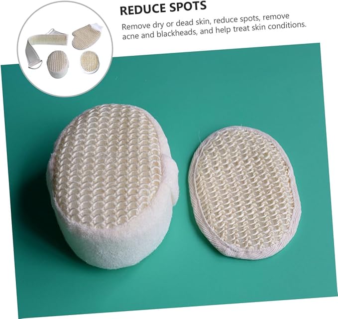 1set Comfortable Scrubbing Glove and Back Scrubber Strap Bath for Gentle Exfoliation Sponge Back Strap Bath Mitt Trim