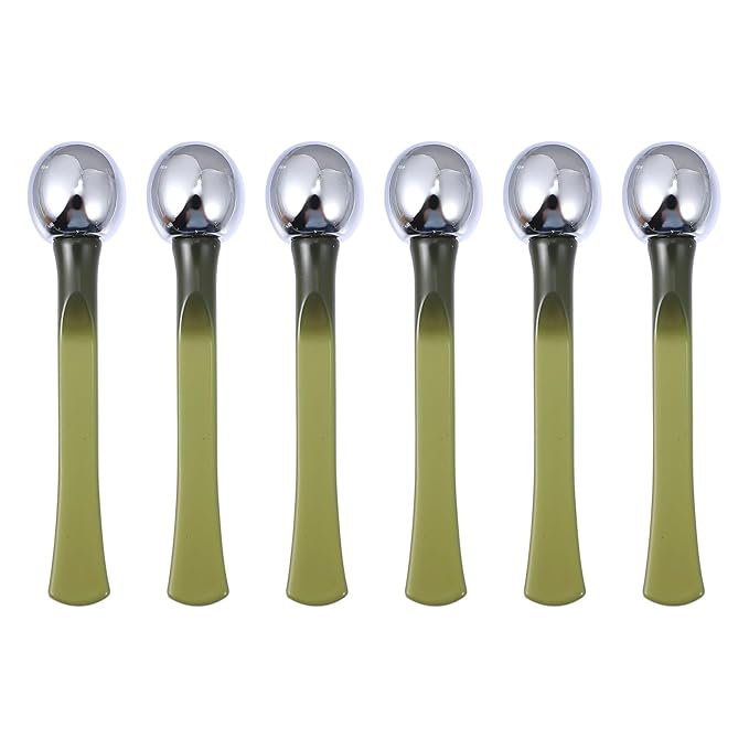 EXCEART Eye Essence Stick Metal Massage Rod 6Pcs Eye Cream Applicator Wand for Care and Skin Massage Portable Roller Tool to Reduce Fatigue and Promote Circulation