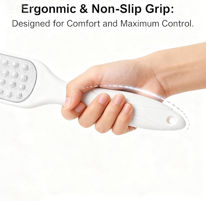 Professional Callus Remover for Feet & Foot File - Gentle on Skin, Pedicure Tool for Hard Skin, Rough & Cracked Heels - Wet/Dry Use Foot Scraper & Dead Skin Remover
