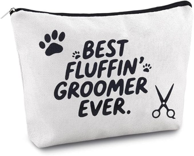 yaozeio Dog Groomer Makeup Bag Pouch for Women Cat Pet Grooming Bag Organizer for Men Dog Grooming Travel Case for Groomers Birthday Christmas Gifts for Friend Sister Groomer Gifts for Daughter Son