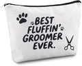 yaozeio Dog Groomer Makeup Bag Pouch for Women Cat Pet Grooming Bag Organizer for Men Dog Grooming Travel Case for Groomers Birthday Christmas Gifts for Friend Sister Groomer Gifts for Daughter Son