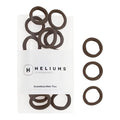 Heliums Small Soft Hair Ties - Dark Brown - 1 Inch Mini Nylon Bands, No Damage Ponytail Holders for Kids, Braids, and Thin Hair - 30 Count