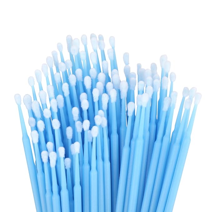 G2PLUS 500PCS Cotton Swabs, Disposable Micro Applicators Brush for Makeup and Personal Care Cosmetic Brush, Micro Swabs for Eyelash Extensions, Nails, Eyeliner (Head Diameter: 2.5mm/0.098'')
