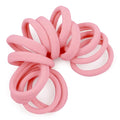 Cyndibands Seamless Hair Ties - Light Pink - Gentle Hair Ties No Damage, Standard Size 1.5 Inch, Soft and Stretchy Nylon Fabric Ponytail Holders - 12 Count