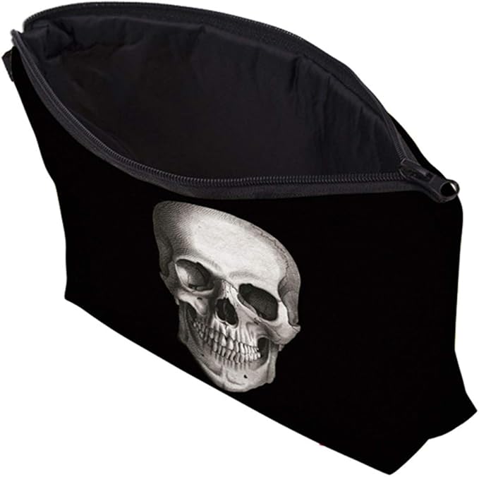 Deanfun Cosmetic Bag for Women, Skull 3D Printed Black Cool Makeup Bags Waterproof Travel Storage Toiletry Bag Accessories Gifts(hzb-42)