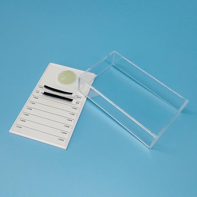 ARTIBETTER Grafted Eyelash Storage Box with Cover, White Jade Eyelash Organizer Tray for Lash Extensions, False Lashes Storage Case for Beauty Salon and Personal Use