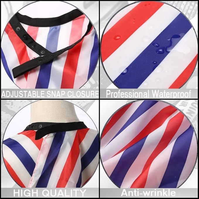 Professional Hair Cutting Cape with Adjustable Snap Closure, Salon Barber Cape,Waterproof Hairdressing Salon Cape Multicolor