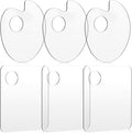6pcs Acrylic Makeup Mixing Palette, Makeup Mixing Tray with Thumb Hole Cosmetic Palette for Painting Foundation Eye Shadow Nail Art