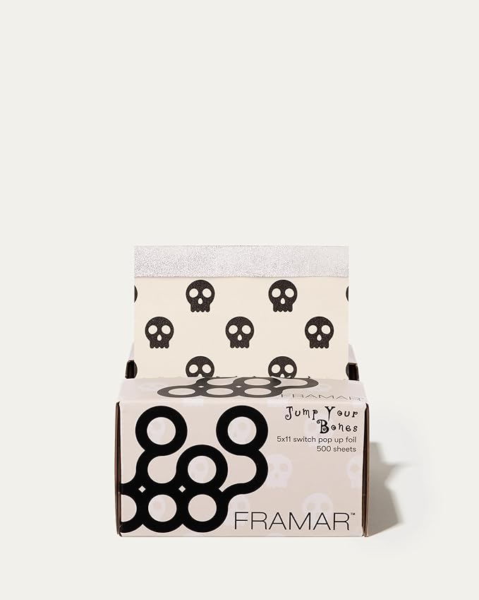 FRAMAR Bones Hair Foils For Highlighting - Pop Up Hair Foil For Hair Highlighting, Highlight Foils For Hair, Aluminum Foil Sheets, Salon Foils For Hair Stylist, Non Slip 500 Pop Up Foil Sheets