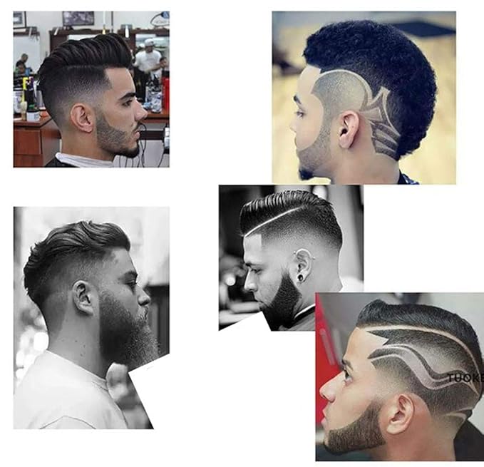 Beard Shaper Template Shaping Tool,Kucheed Premium Quality Template Shaping for Goatee Mustache Sideburns Facial Hair Trimming Grooming Guide for Men Jaw Cheek Neck Line Symmetric Curve