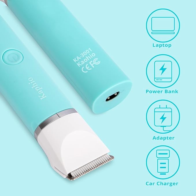 Bikini Trimmer for Women Pubic Hair: 2 in 1 Electric Razors for Women - Rechargeable Electric Shaver - IPX7 Waterproof Lady Shaver for Travel & Shower Use in Summer (Green)