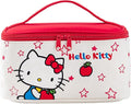AmBealla Cosmetic Bag Large Makeup Travel Case with Brush Holder,Waterproof Makeup Bag Organizer with Hanging Hook,Travel Toiletry Bag for Women,Sweet&Stylish for Girls,Red Apple