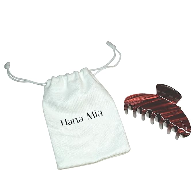 Luxury Burgundy Claw Clip for Women | Our Acetate Burgundy Hair Clip Feels Light, Looks Smooth and is Easy to Wear | Use for easy Half Ups with No Snagging and a Secure Grip in a Large Four Inch Size