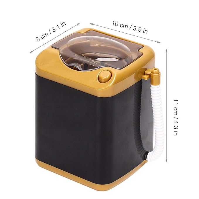 Sonew Cosmetic Tool Cleansing Machine, Electric Mini Washing Machine, Mini Makeup Tool Blensh Children Toy Gift(gold)