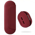 2 IN 1 Silicone Makeup Brush Holder with Beauty Make Up Sponge Holder Case：Soft Portable Cosmetic Face Brushes Holder with Upgrade Anti-Fall Out Magnetic Closure - Red