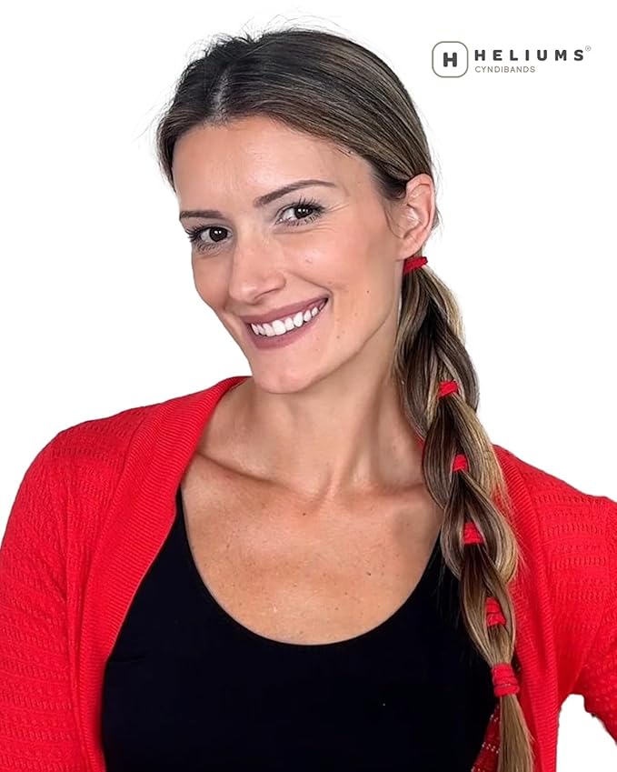 Heliums Small Hair Ties - Gold - 1 Inch Seamless No-Damage Ponytail Holders for Kids, Braids and Thin Hair - 20 Count