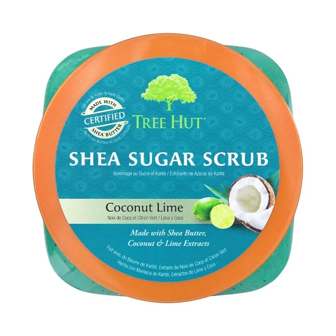 Tree Hut Shea Sugar Body Scrub Coconut Lime 18 oz,(Pack of 2)