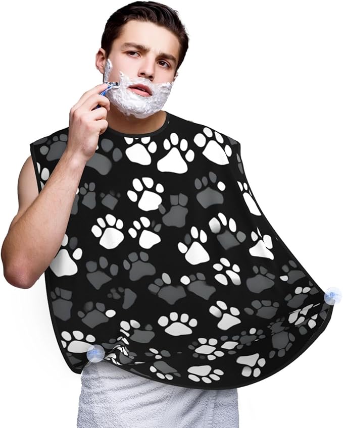 Jellyfish Pattern Print Beard Bib Shaving Apron, Beard Hair Trimming Cape Gift For Dad