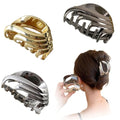 BeeGift 3Pcs Hair Clips,Three 3 Colors Of Metal Hair Clips, 4Inch Exquisite Geometry Designs Hair Jaw Clips Fashion Style Hair Clips For Hair Accessories For Women Girls Gift