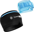 ComfiTECH Dual-Gel Migraine Relief Cap Extended 30-Min Cooling, Detachable Cold Pack & Flexible Gel Head Ice Wrap Face Mask Soothing for Headache, Sinus, Puffy Eyes, Tension and Stress