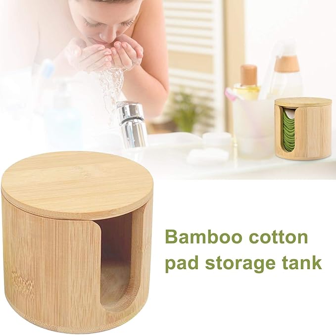 Longlasting 16PCS Reusable Cotton Pads Makeup Remover Pads Bamboo Storage Box Cotton Facial Rounds Facial Pads with Storage Bag Eco Friendly Skin Care Gifts