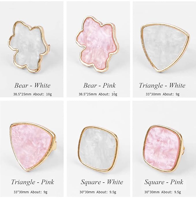 AKOAK Adjustable Mini Nail Ring Tray, Resin Nail Art Gel Makeup Plate Palette, Ring Gel Polishing Mixing Tray DIY Color Plate Nail Art Polishing Paint Plate (Triangle, 2Pcs)