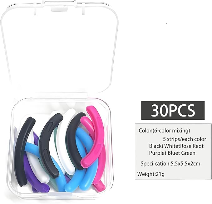 Compatible with Revlon Eyelash Curler Refills,30 Pack Colorful Lash Curlers Refill Compatible with Revlon Eyelash Curler,6 Colors.
