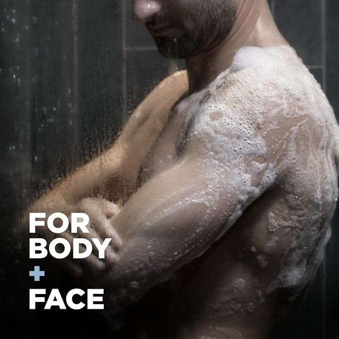 DOVE MEN + CARE Shower Tool 4 Count For Stronger, Healthy-Feeling Skin Active Clean Scrubs and Exfoliates for a Deeper Clean With Body Wash