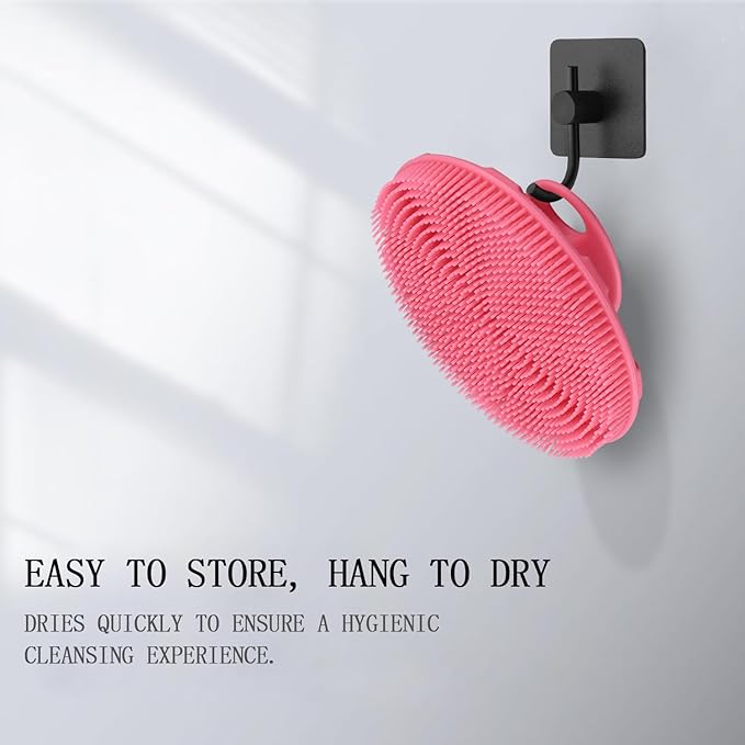 INNERNEED Food-Grade Soft Silicone Body Scrubber Shower Brush Handheld Cleansing Skin Brush, Gentle Exfoliating and Lather Well (Pack of 3)