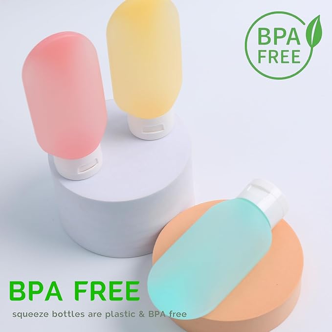 20 Pack Travel Bottles Set for Toiletries, TSA Approved Leak Proof Travel Size Containers Kit Portable Refillable Travel Accessories for Shampoo Conditioner Lotion Liquids (Multicolor B)