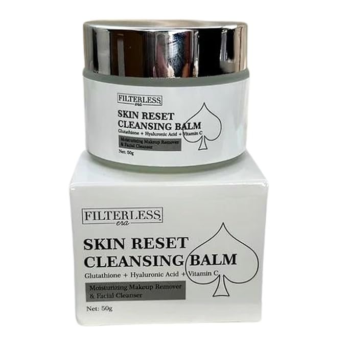 FilterLESS Era Skin Reset Cleansing Balm | Melting Balm Makeup Remover Made with Glutathione, Hyaluronic Acid, and Vitamin C | Gentle & Hydrating Cleanser