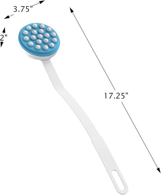 Lotion Applicator for Back – Long Handled Roll-On Dispenser and Handheld Back Massager – Wand for Applying Sunscreen, Cream, or Shower Gel by Remedy