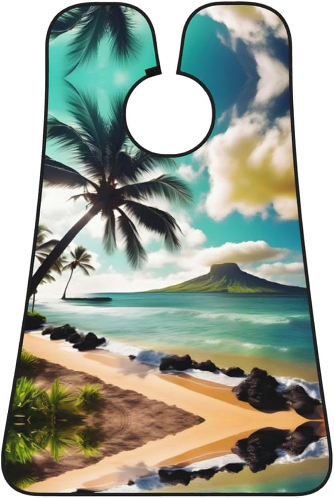Underwater Scenery Print Beard Bib Shaving Apron, Beard Hair Trimming Cape Gift For Dad