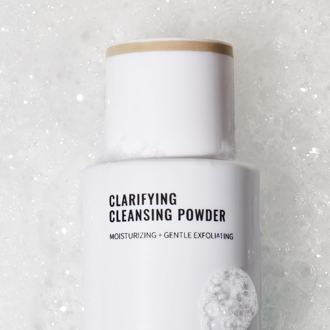 JUNO & Co. Cleansing Powder, Exfoliating Face Wash, 10-Ingredient Powder-to-Foam Cleanser with Hyaluronic Acid, Rice Extract, and Papain Enzyme, No Added Fragrance, 50 g / 1.76 oz.