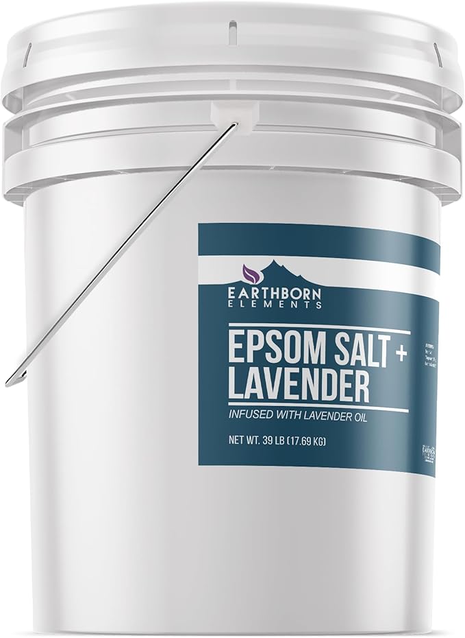Earthborn Elements Lavender Epsom Salt, with Lavender Oil, Always Pure (624 Ounce)