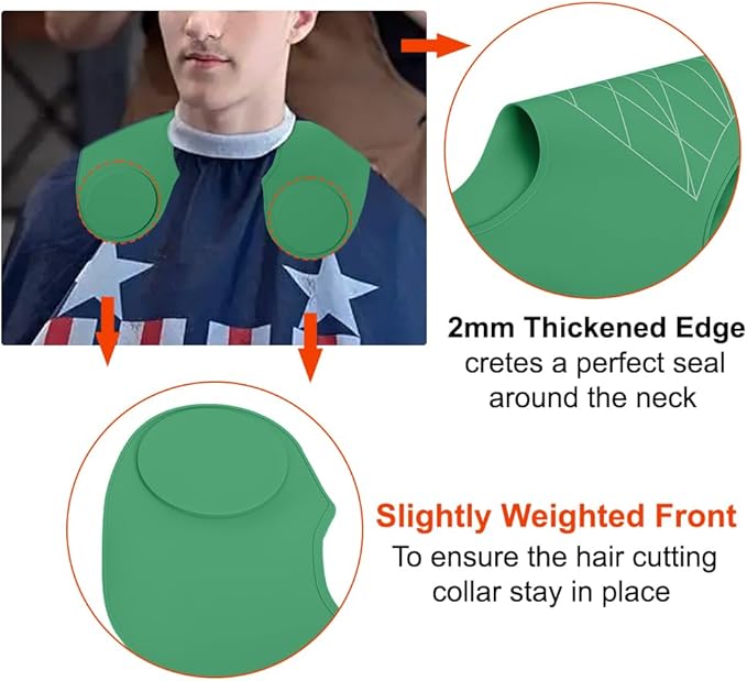 Silicone Hair Cutting Guide Collar - Waterproof Cutting Mat for Hair Stylist - Hair Cutting Cape