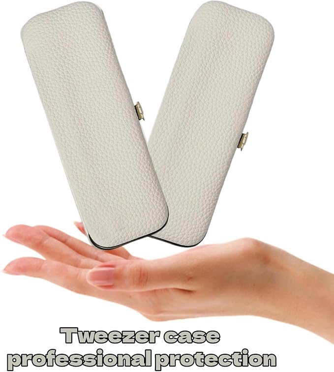 Lash Organizer Compact White Eyelash Storage Case Tweezer Holder Tool Case for Tweezers Slender Small Tools and Beauty Accessories Storage